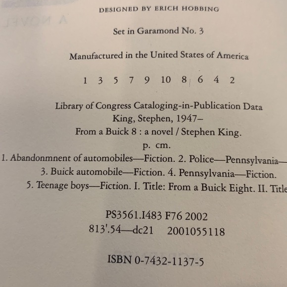 Stephen King From A Buick 8 1st Edition - Picture 7 of 9